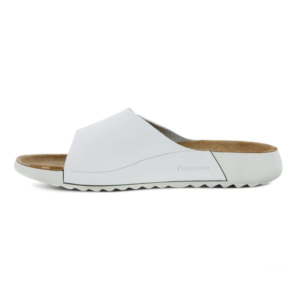 ECCO Womens Slides White - 2Nd Cozmo Sandal - VJS-639780